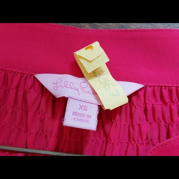 Lilly Pulitzer 100% Silk Women’s Size XS Hot Pink Elsa Blouse Top - Picture 2 of 3